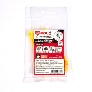 PL-100MYL เคเบิ้ลไทร์เหลือง4"(100PC/PA)