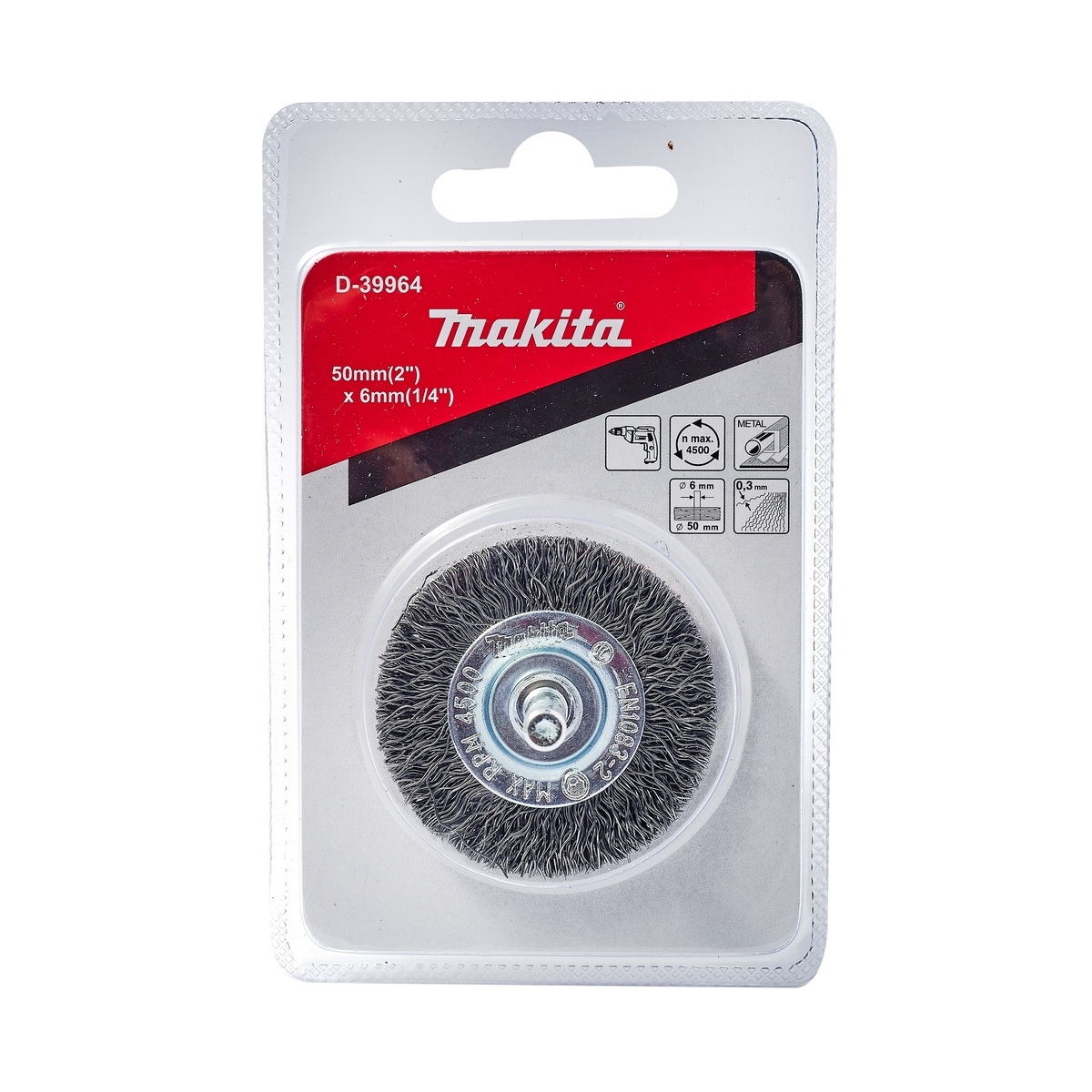 D-39964 แปรงลวดล้อมีแกน 50 MM (TT)