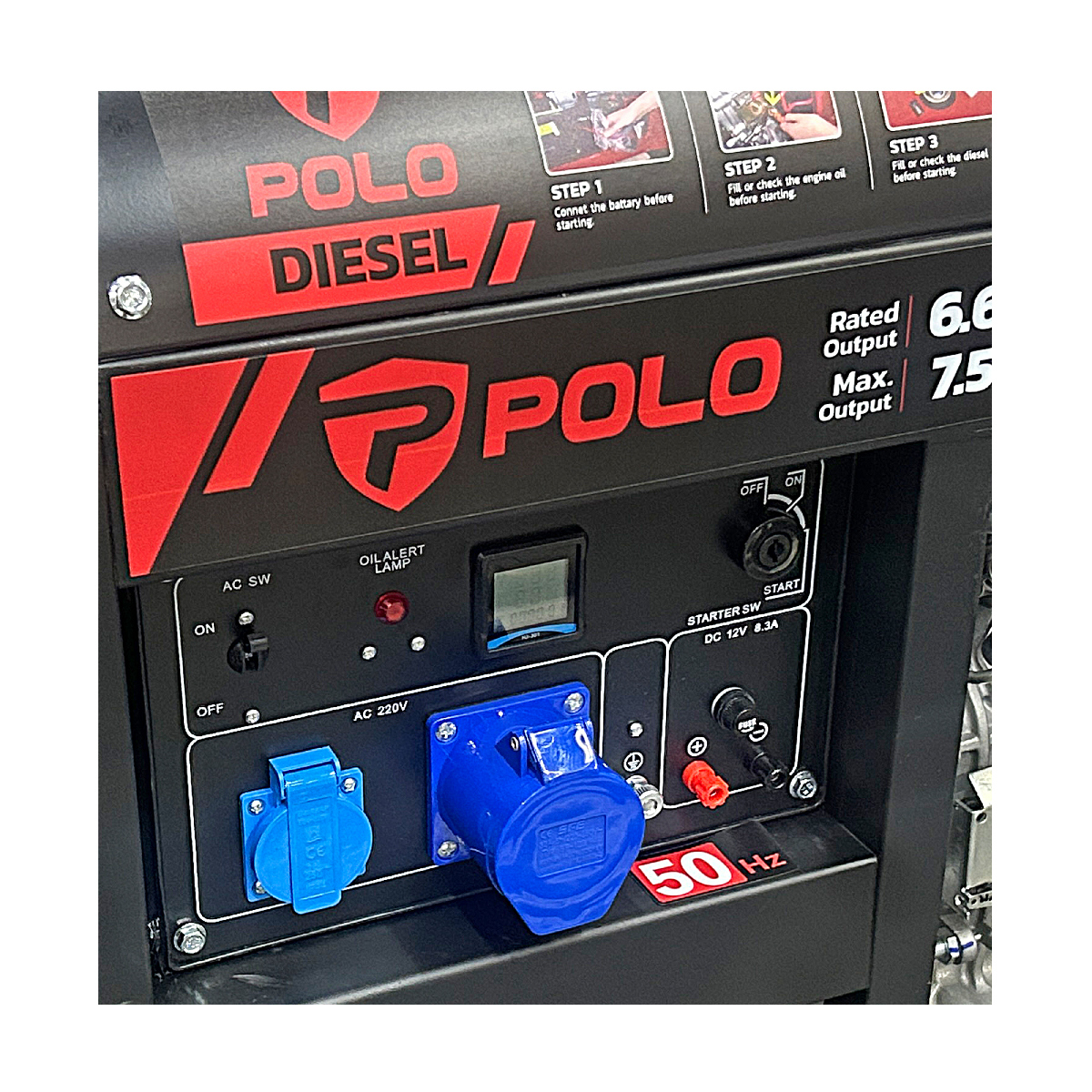PDX9500E เครื่องปั่นไฟดีเซล 7.5 KW
