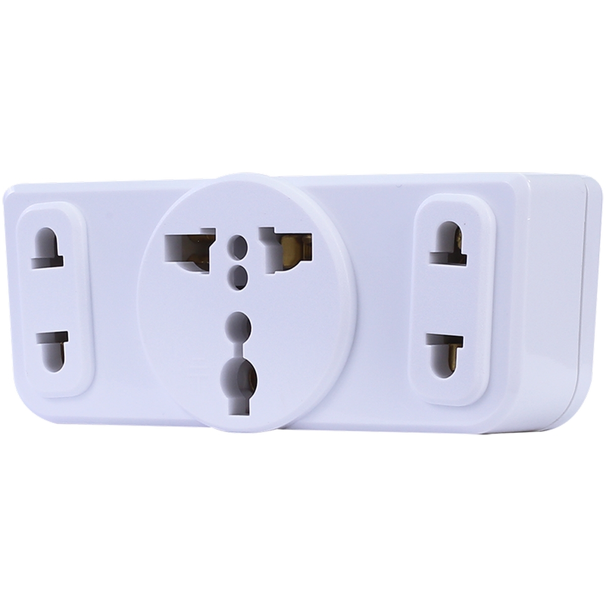 TW3-A ปลั๊กแปลง 3ช่อง 2 ขากลม 10A 2000W