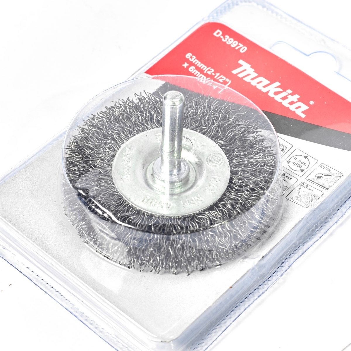 D-39970 แปรงลวดล้อมีแกน 63 MM (TT)