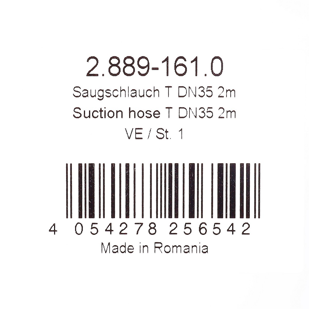 SUCTION HOSE T DN35 2M