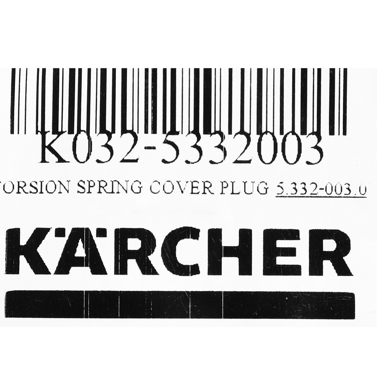 TORSION SPRING COVER PLUG