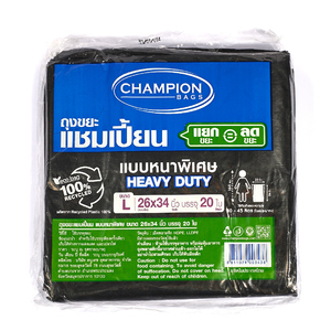 ถุงขยะหนา HEAVY DUTY 26X34 นิ้ว 20 ใบ