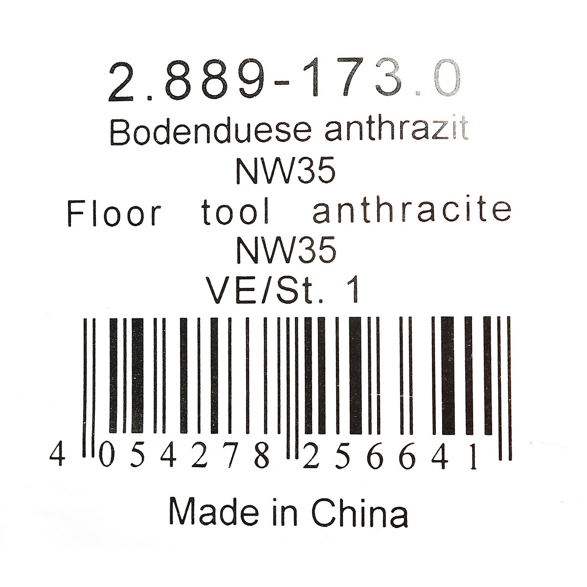 FLOOR TOOL ANTHRACITE NW35