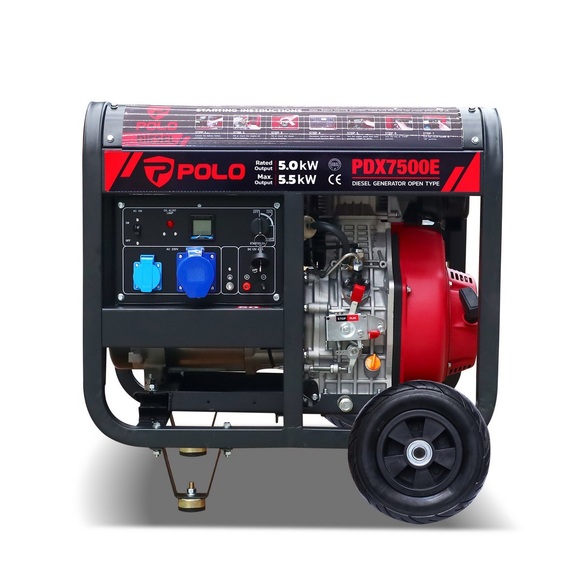PDX7500E เครื่องปั่นไฟดีเซล 5.5 KW