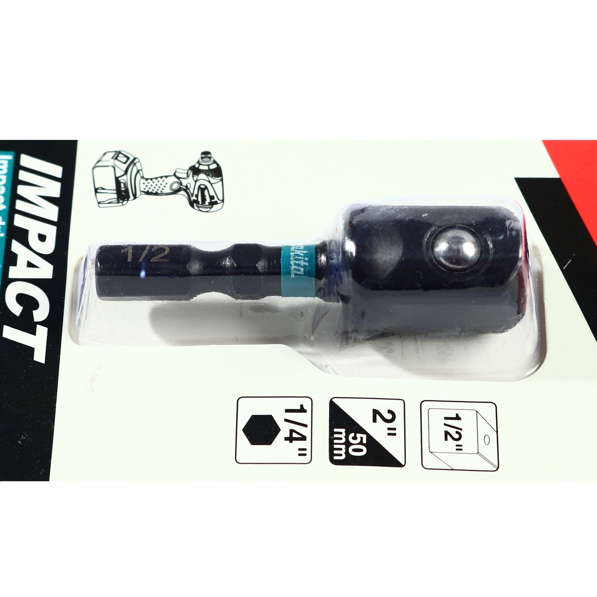 E-08850 แกนต่อลูกบล๊อก HEX-SQ 1/2