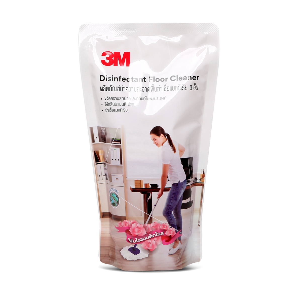 ถูพื้นฆ่าเชื้อโรค(โรส)ขนาด450ML (แบบถุง)