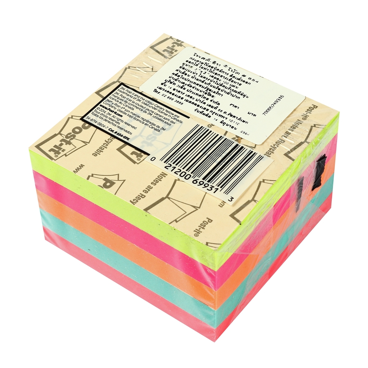 โพสต์-อิท 654-5PK คละสี 3X3