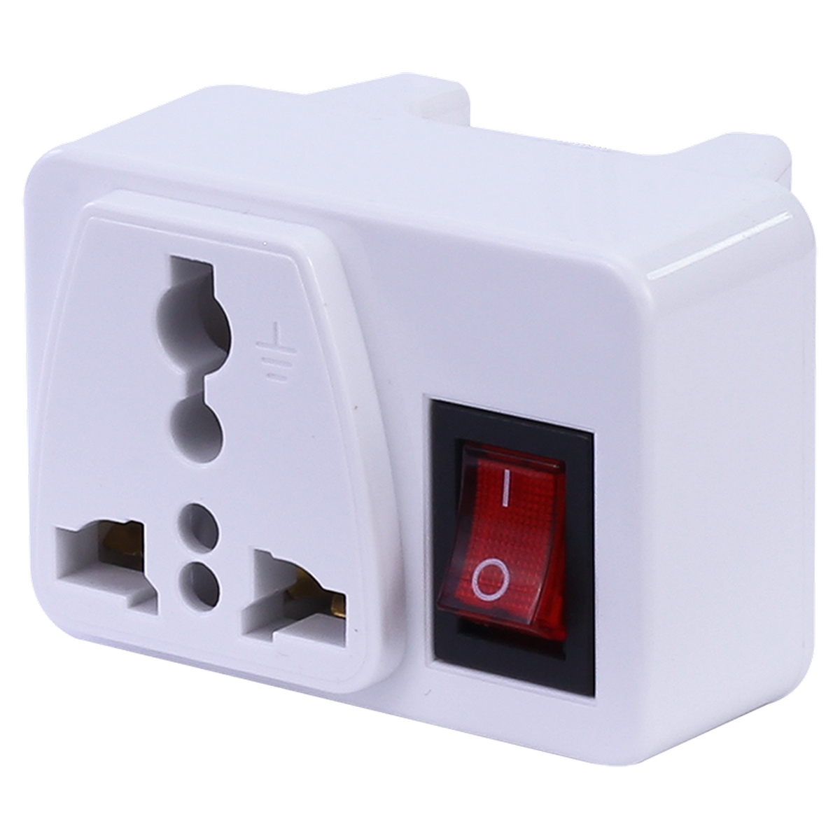 CO6S-A ปลั๊กแปลง2ขากลม 1สวิตช์ 10A 2000W