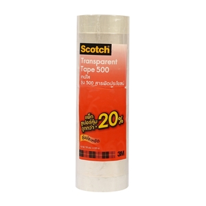 NO.500 เทปใส 18มมX36หลา แกน 3" (10RL/PAC