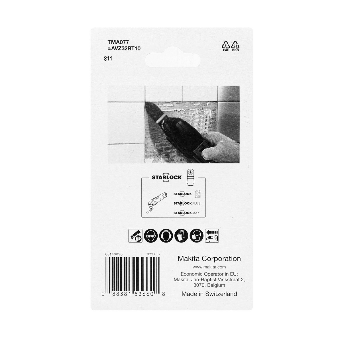 TMA077 ใบคาร์ไบด์#100 แหลม 32X50MM