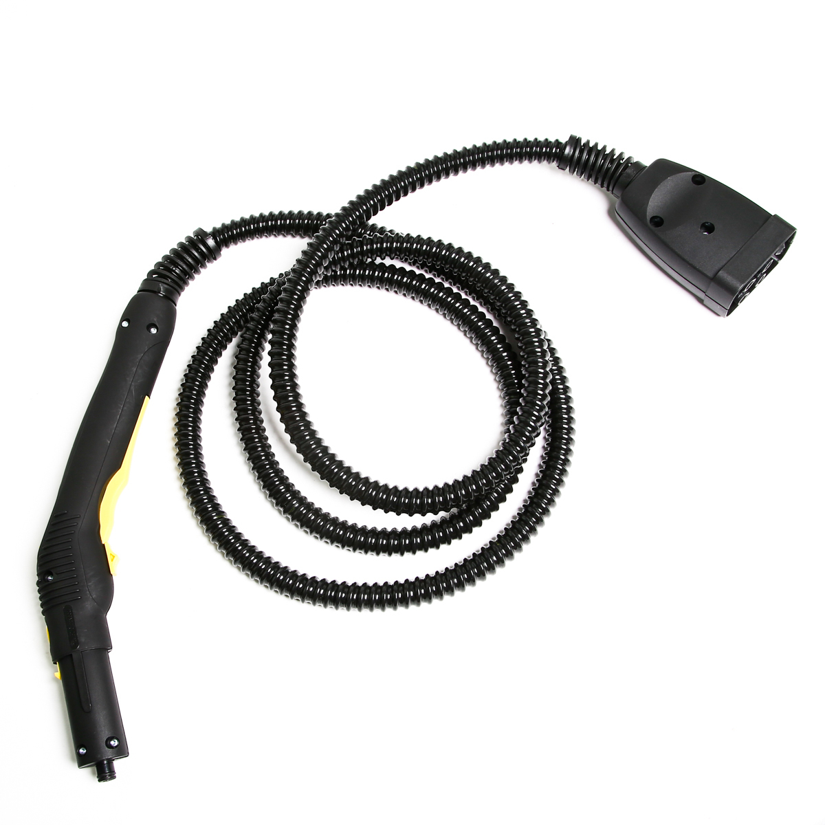 STEAM HOSE COMPLETE BLACK RAL 9005