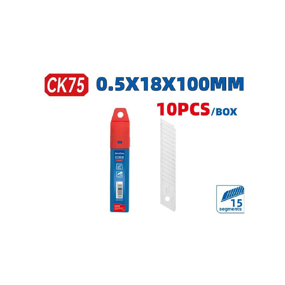 ใบมีดคัตเตอร์ 18 มม (10ใบ/PAC)