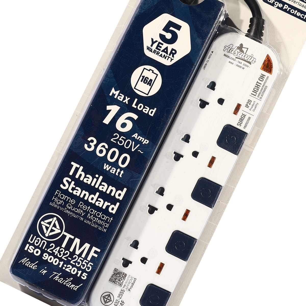 WL4315-10Mปลั๊กไฟ4ช่อง4สวิตช์(WH/NB)