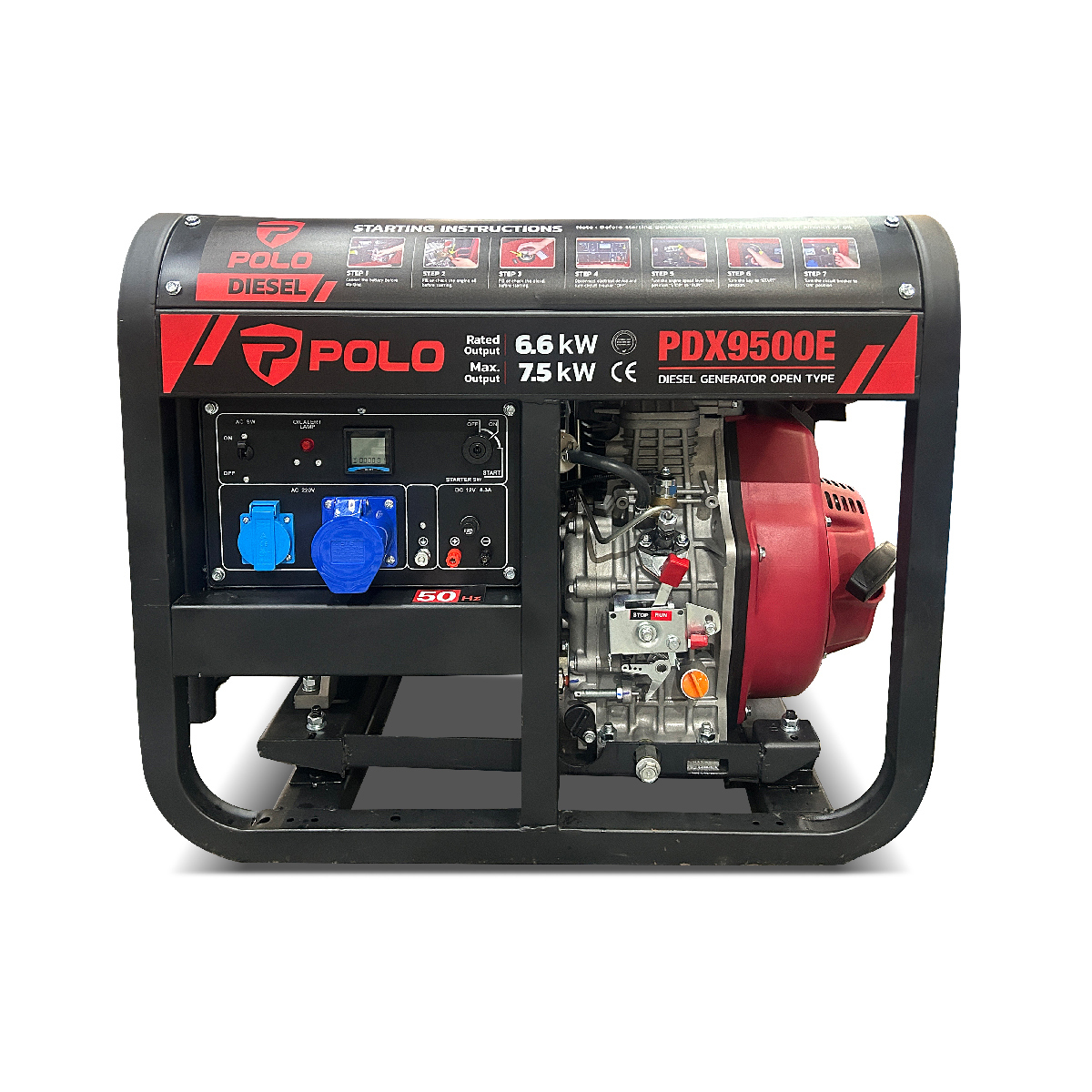 PDX9500E เครื่องปั่นไฟดีเซล 7.5 KW