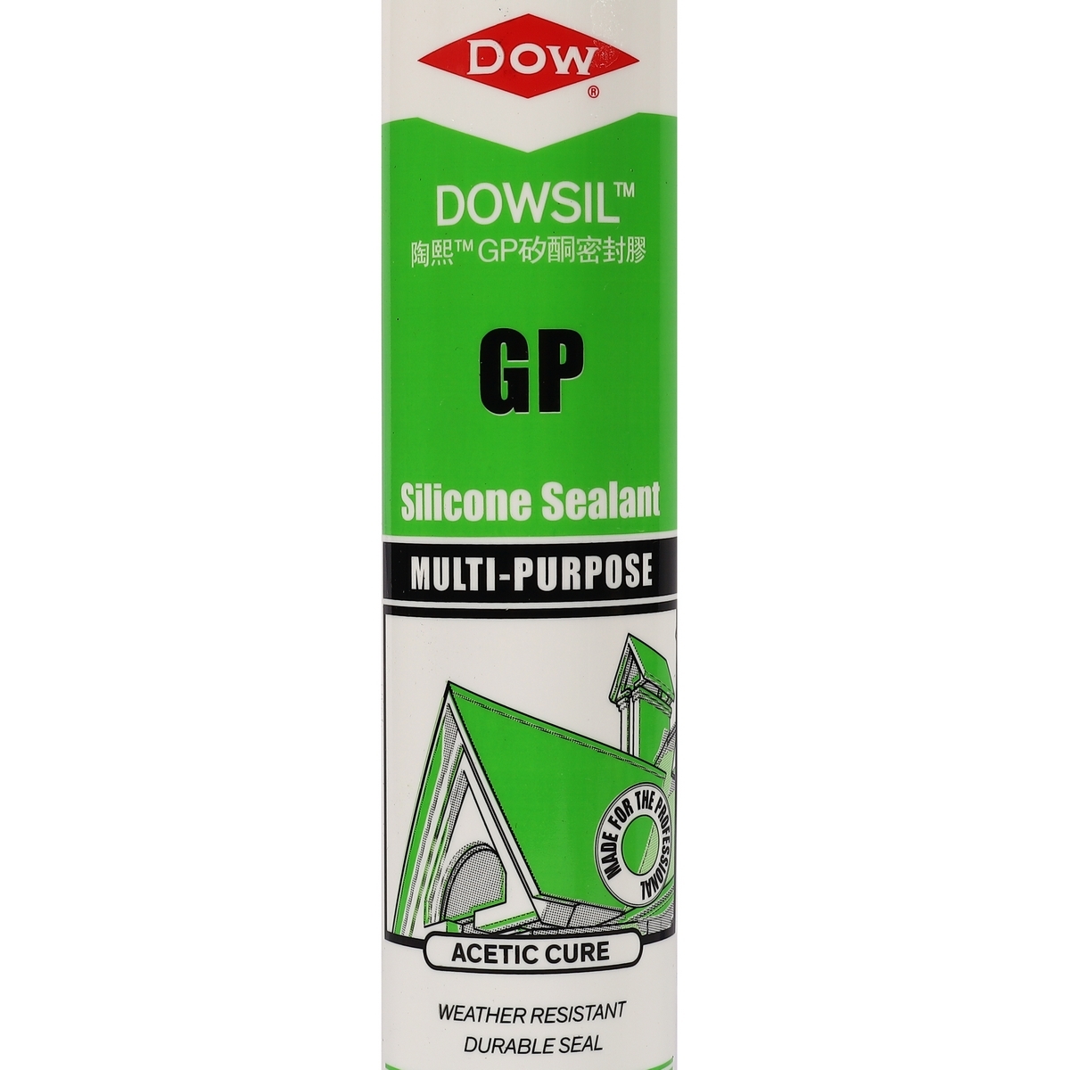 GP กาวซิลิโคน 280ML กรด สีใส