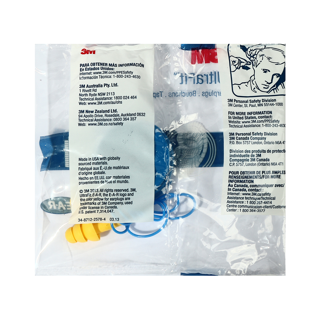 NO.340-4002 ปลั๊กอุดหู ULTRAFIT (มีสาย)