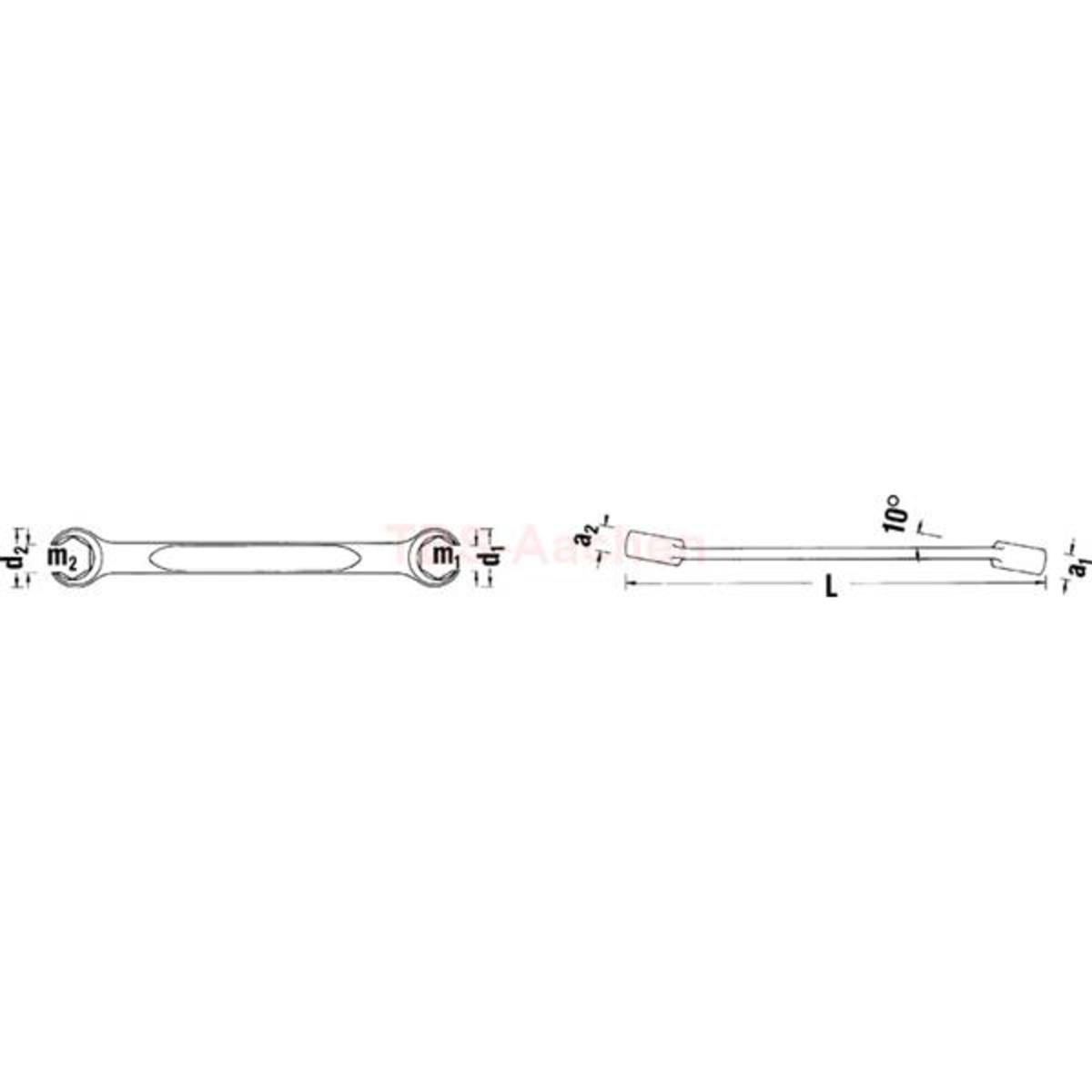 24 8X10 DOUBLE ENDED OPEN RINGSPANNER