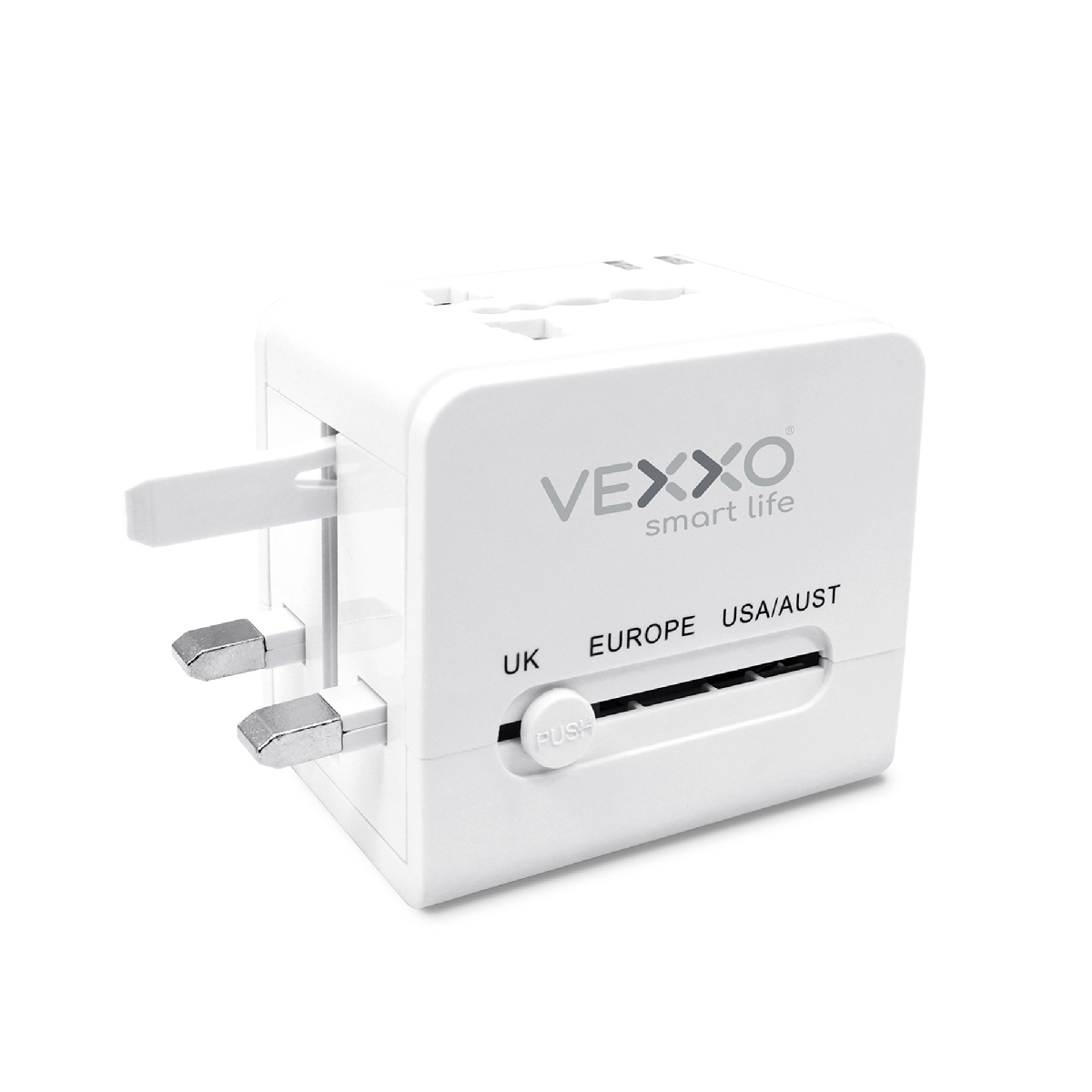 VAP-TC10W หัวปลั๊กแปลง 4IN1 USB 10Aสีขาว