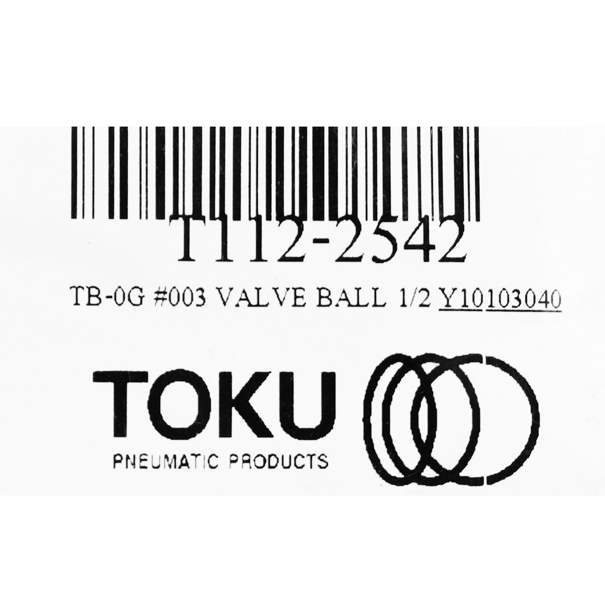 TB-0G #003 VALVE BALL 1/2