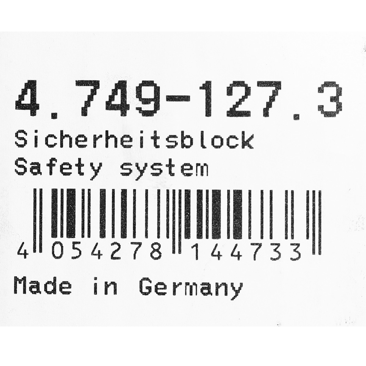 อะไหล่ SAFETY SYSTEM