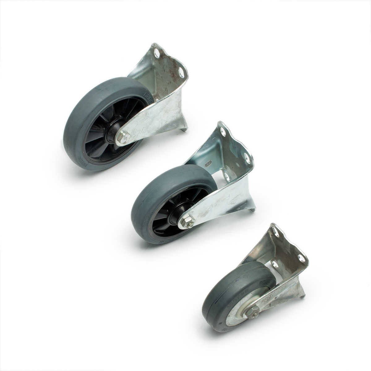 SKC 100 VN ล้อยางเทาแป้นตาย 100MM(4