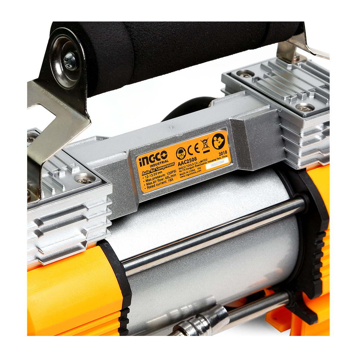 AAC2508 ปั๊มลมมินิ 12V-18A เสียบรถยนตร์
