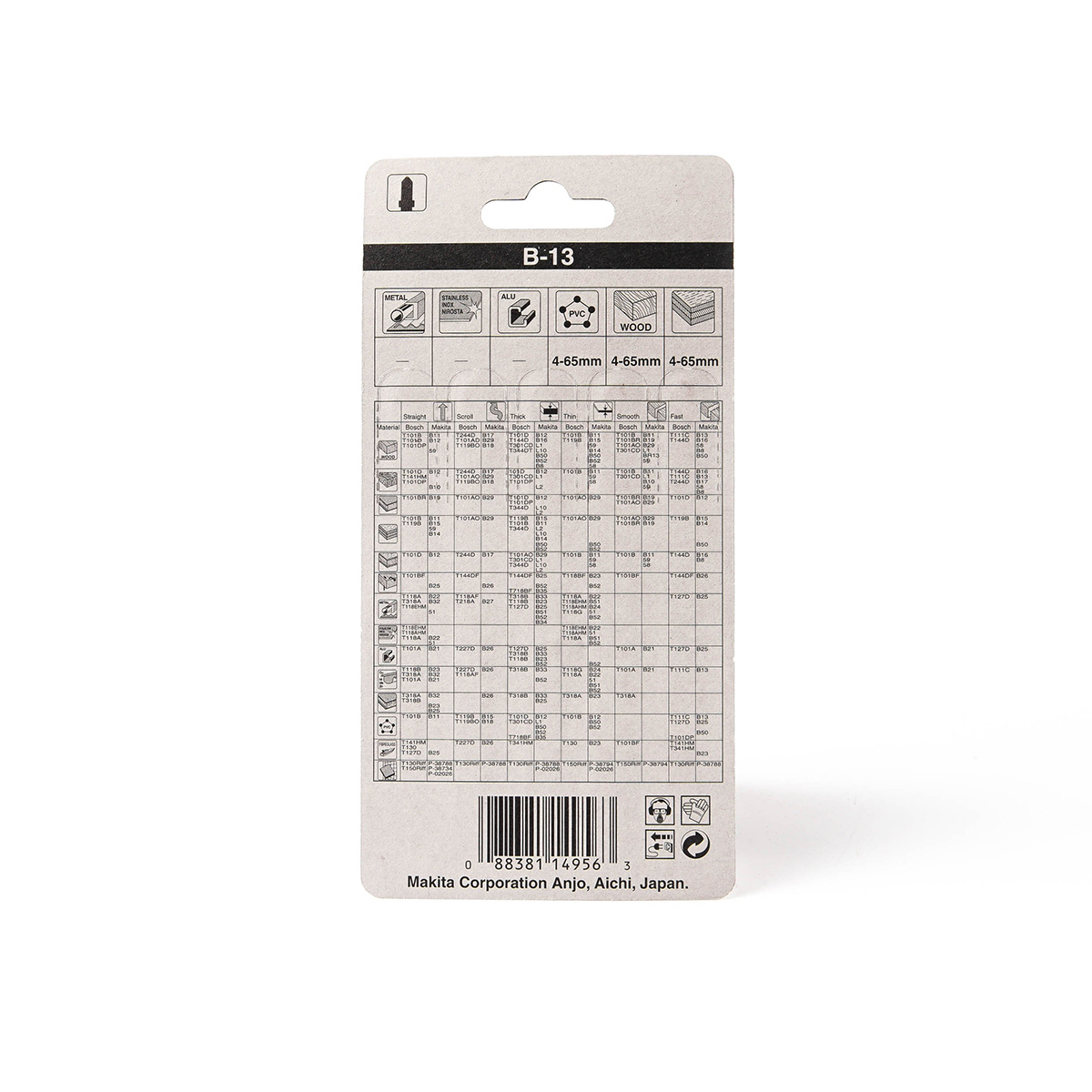 ใบเลื่อยจิกซอ B-13 (5ใบ/1PAC) A-85656