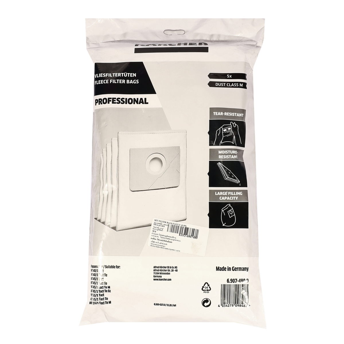 SET FILTER BAGS-FLEECE 40-55L