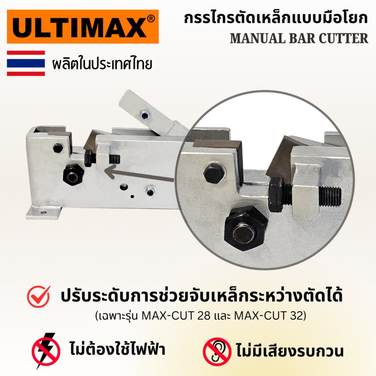 MAX-CUT32 กรรไกรตัดเหล็กแบบมือโยก 32MM.