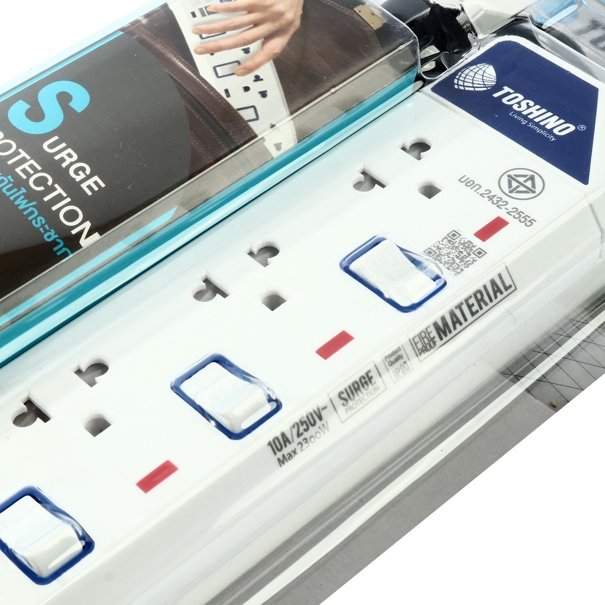 ET-9165M ปลั๊กรางไฟ 6สวิตช์ 6ช่อง 5เมตร