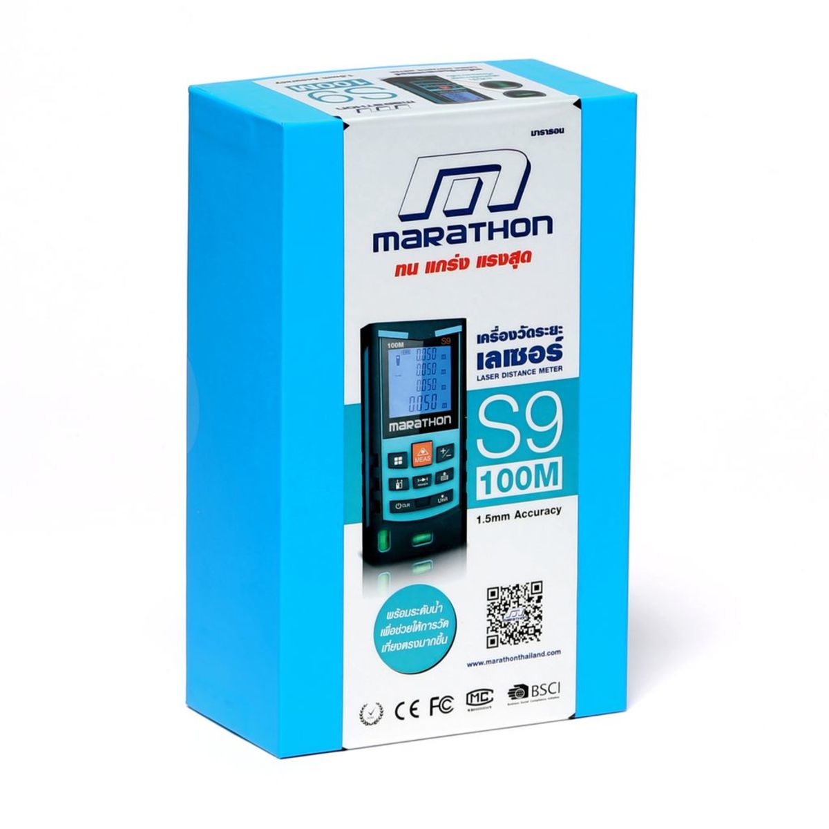 S9เครื่องวัดระยะทางเลเซอร์100ม.+ระดับน้ำ