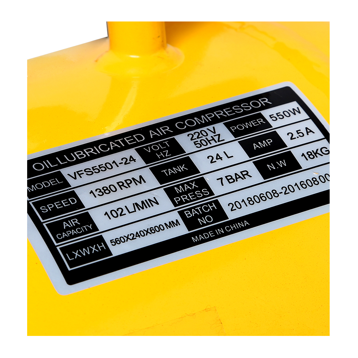 VFS5501-24 ปั๊มลม รุ่น OIL FREE ถังลม24L
