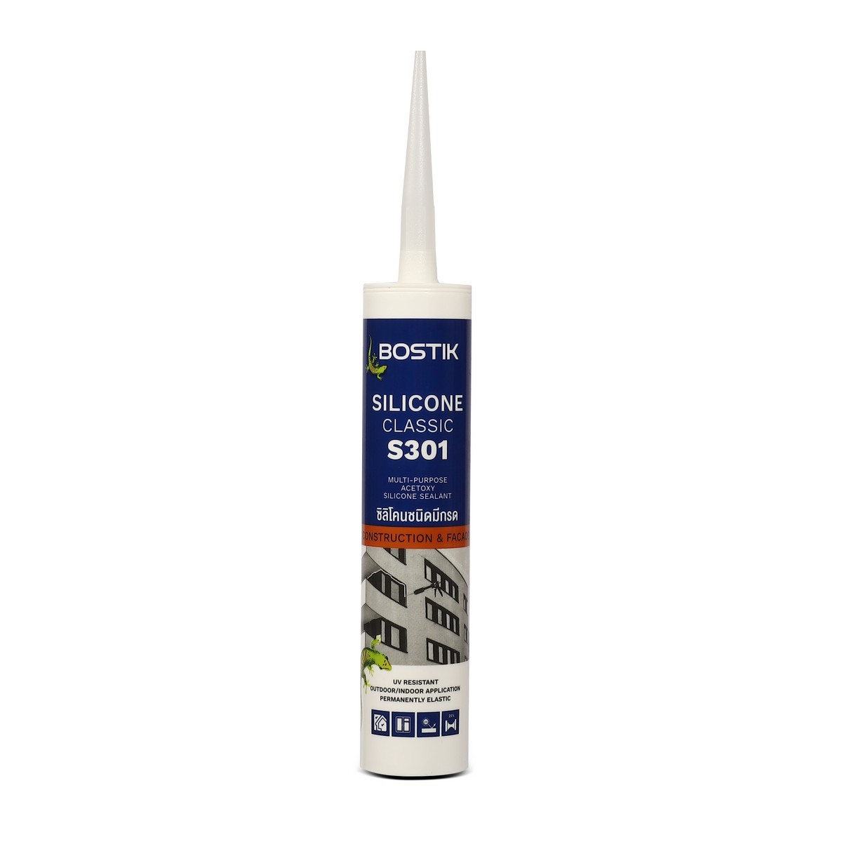 S301 ซิลิโคนยาแนวสูตรมีกรด สีใส 280ML