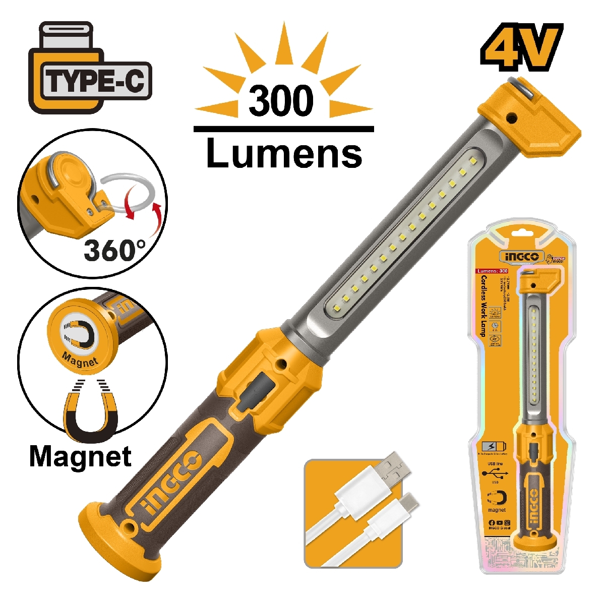 HWLI043006 ไฟฉาย 3.5W LI-POLYMER