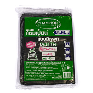 ถุงขยะมาตรฐานหูผูก 24X28 นิ้ว 40 ใบ