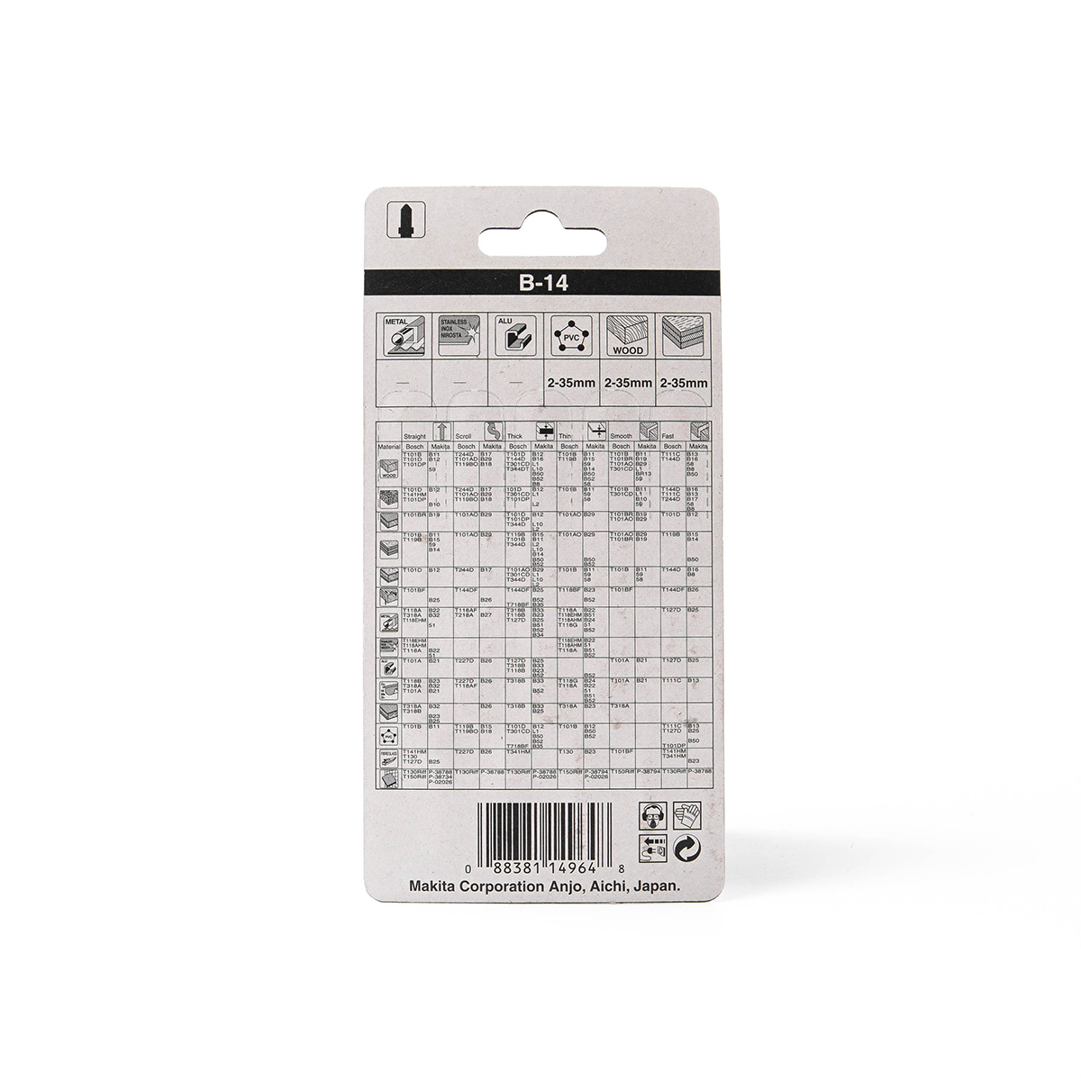 ใบเลื่อยจิกซอ B-14 (5ใบ/1PAC) A-85662