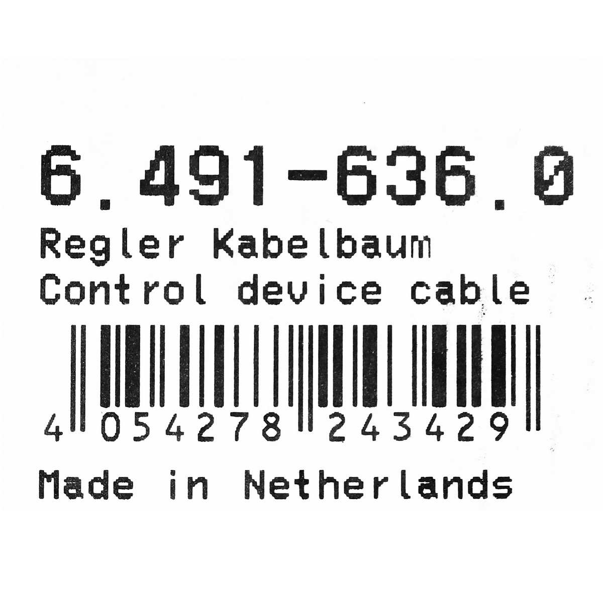 CONTROL DEVICE CABLE HARNESS