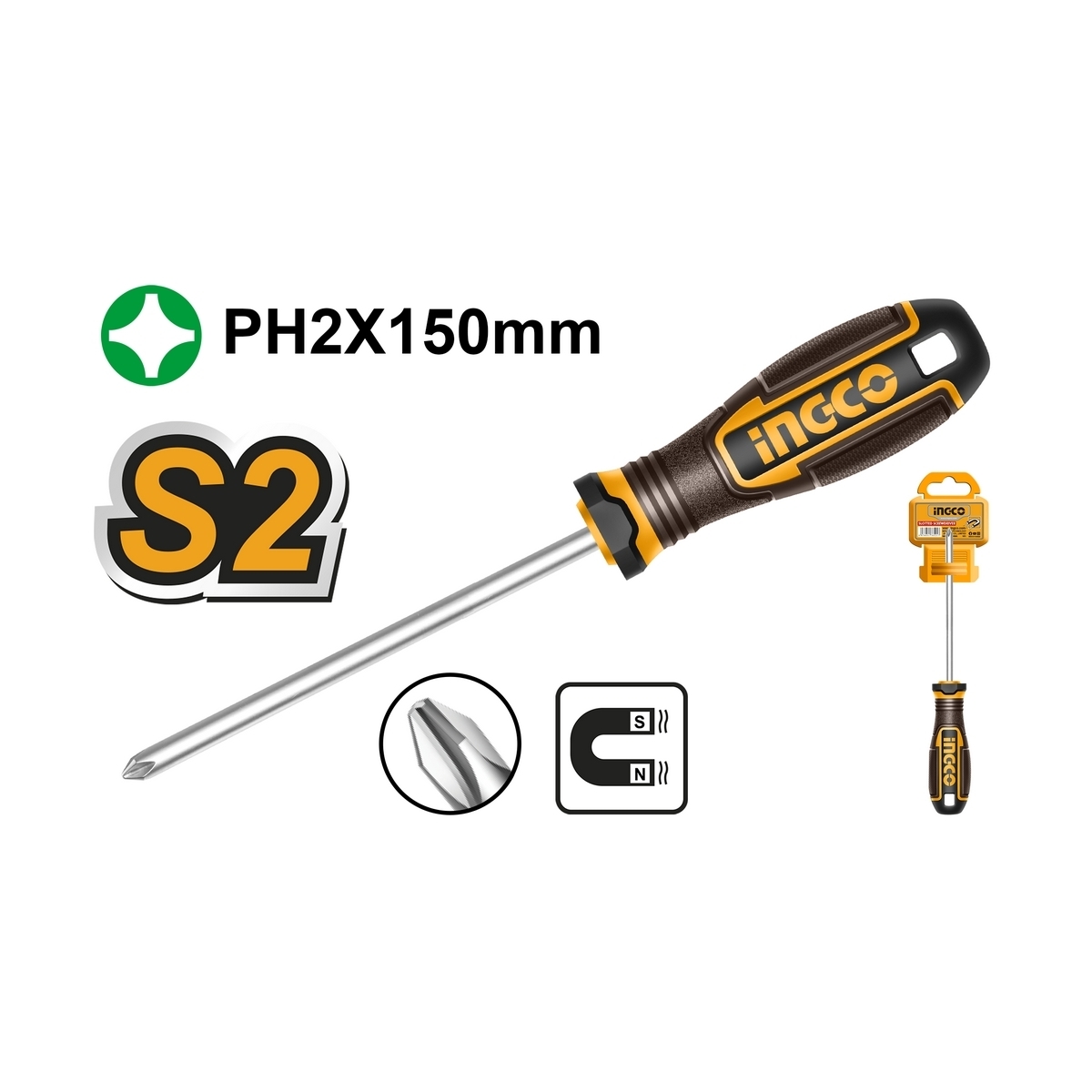HSDPH2150 ไขควงปากแฉก PH2X150