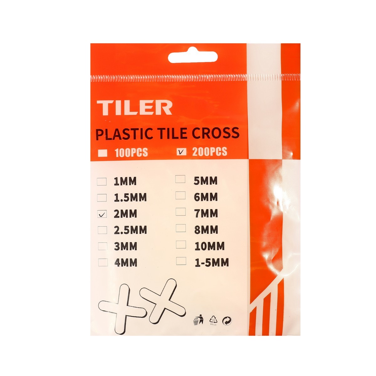 8119-3-2MM กากบาทเว้นร่องกระเบื้อง 2มม.