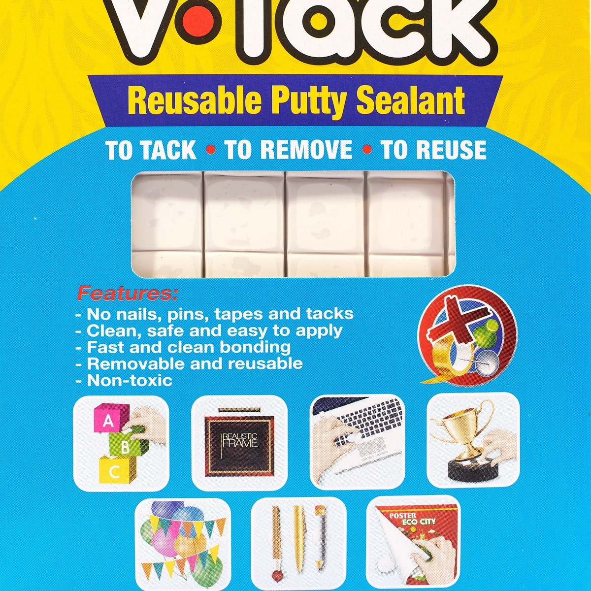 VT-921 V-TACK กาวดินน้ำมันแบบ REUSABLE