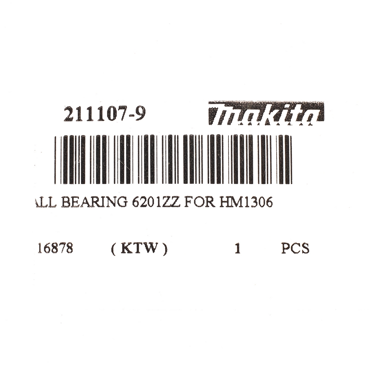 อะไหล่ HM1306 #77 บอลแบริ่ง 6201ZZ