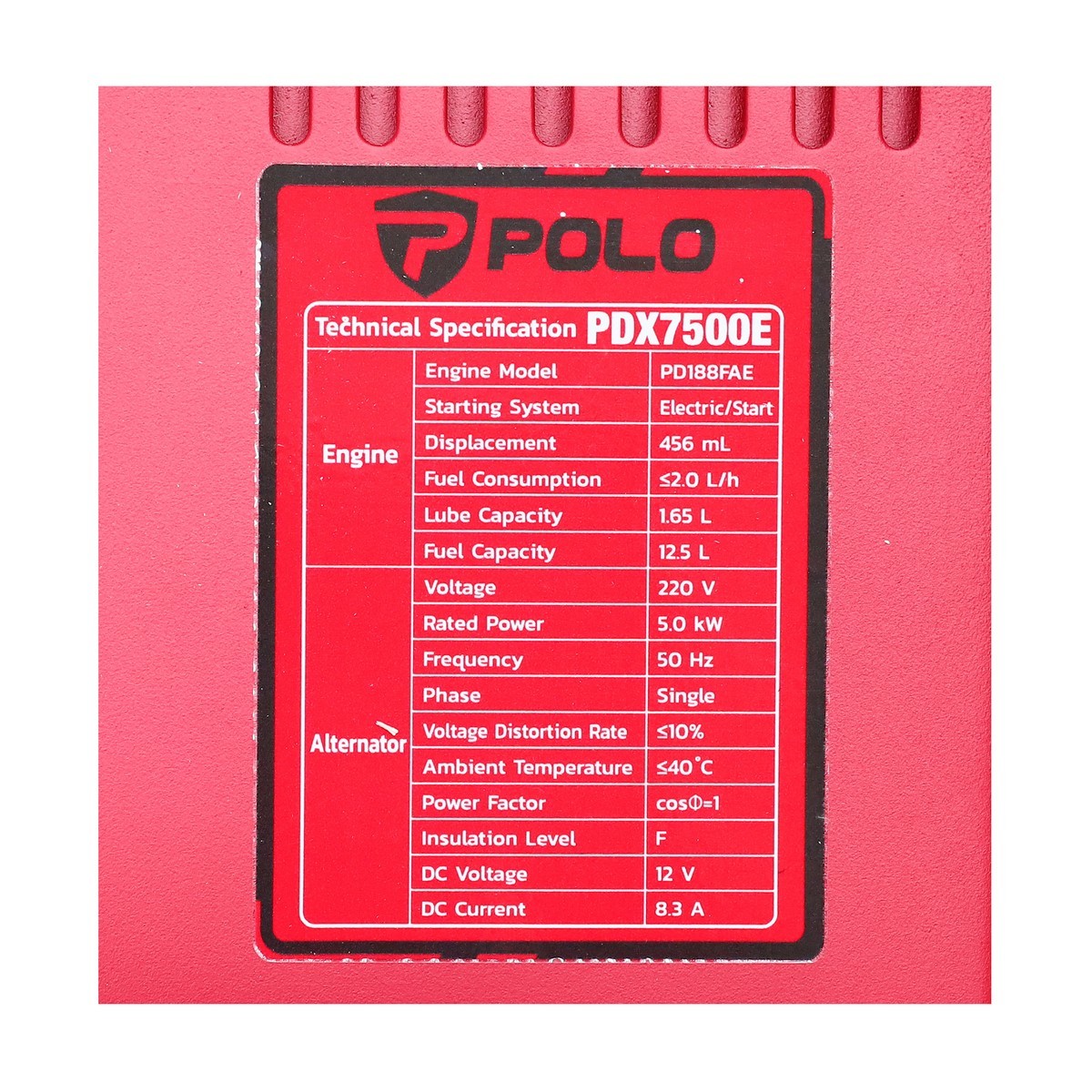 PDX7500E เครื่องปั่นไฟดีเซล 5.5 KW