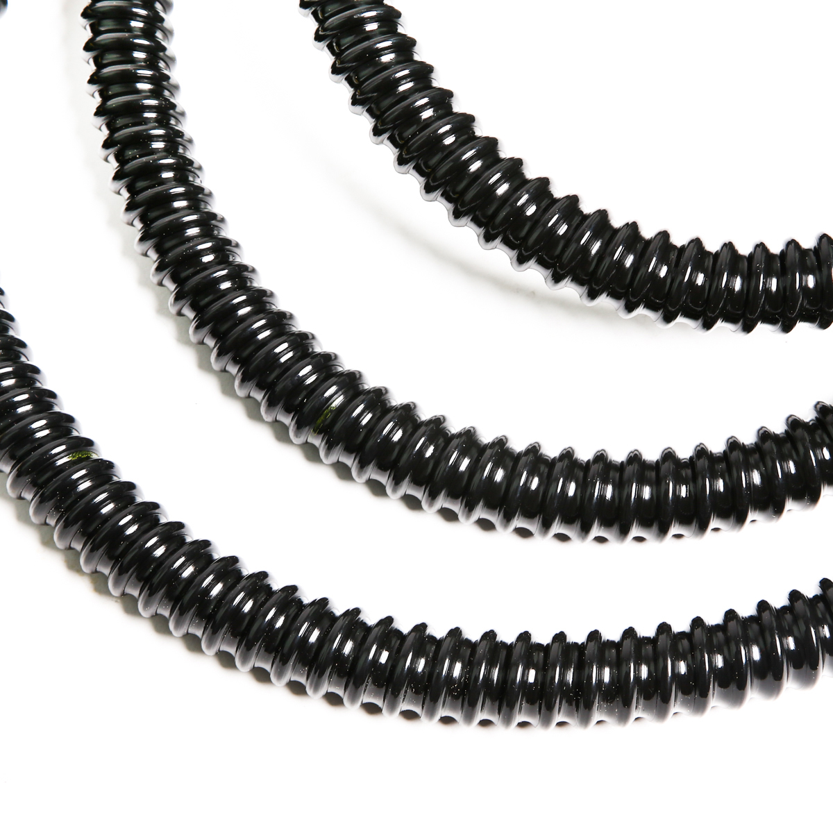 STEAM HOSE COMPLETE BLACK RAL 9005