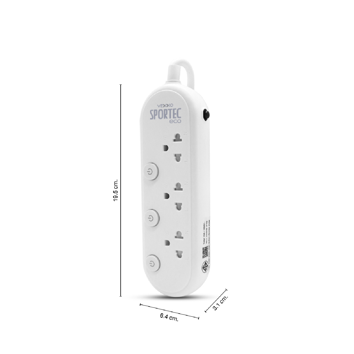 EC-330 ปลั๊กรางไฟ 3ช่อง 3สวิตช์ 3ม