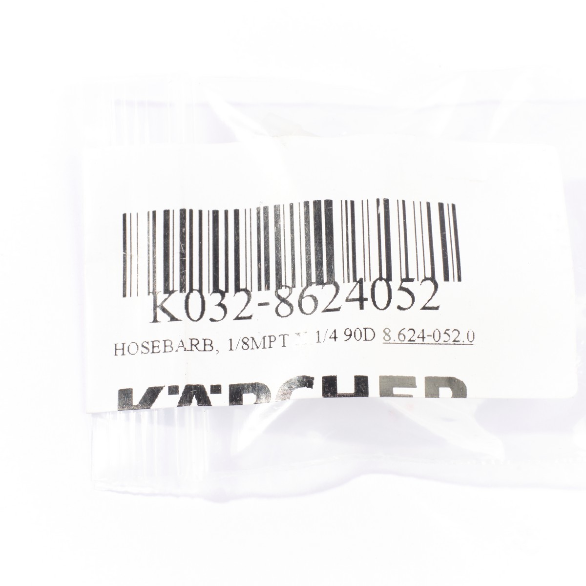 HOSEBARB, 1/8MPT X 1/4 90D