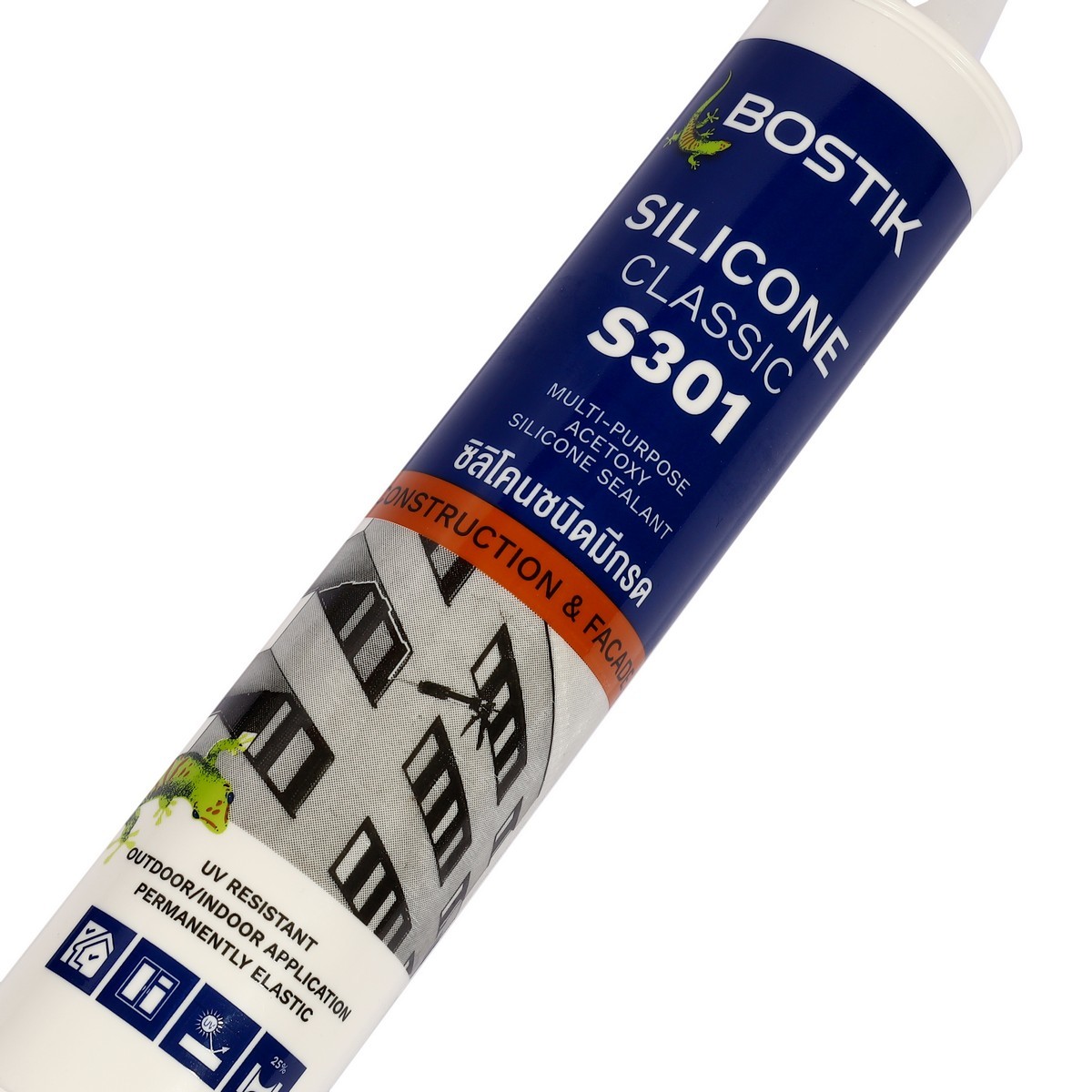 S301 ซิลิโคนยาแนวสูตรมีกรด สีใส 280ML