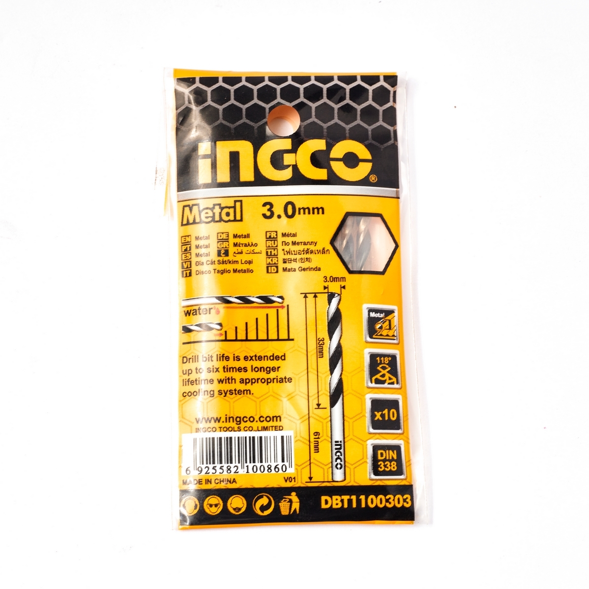 DBT1100303 ดอกสว่าน HSS 3 มม. (10PCS)