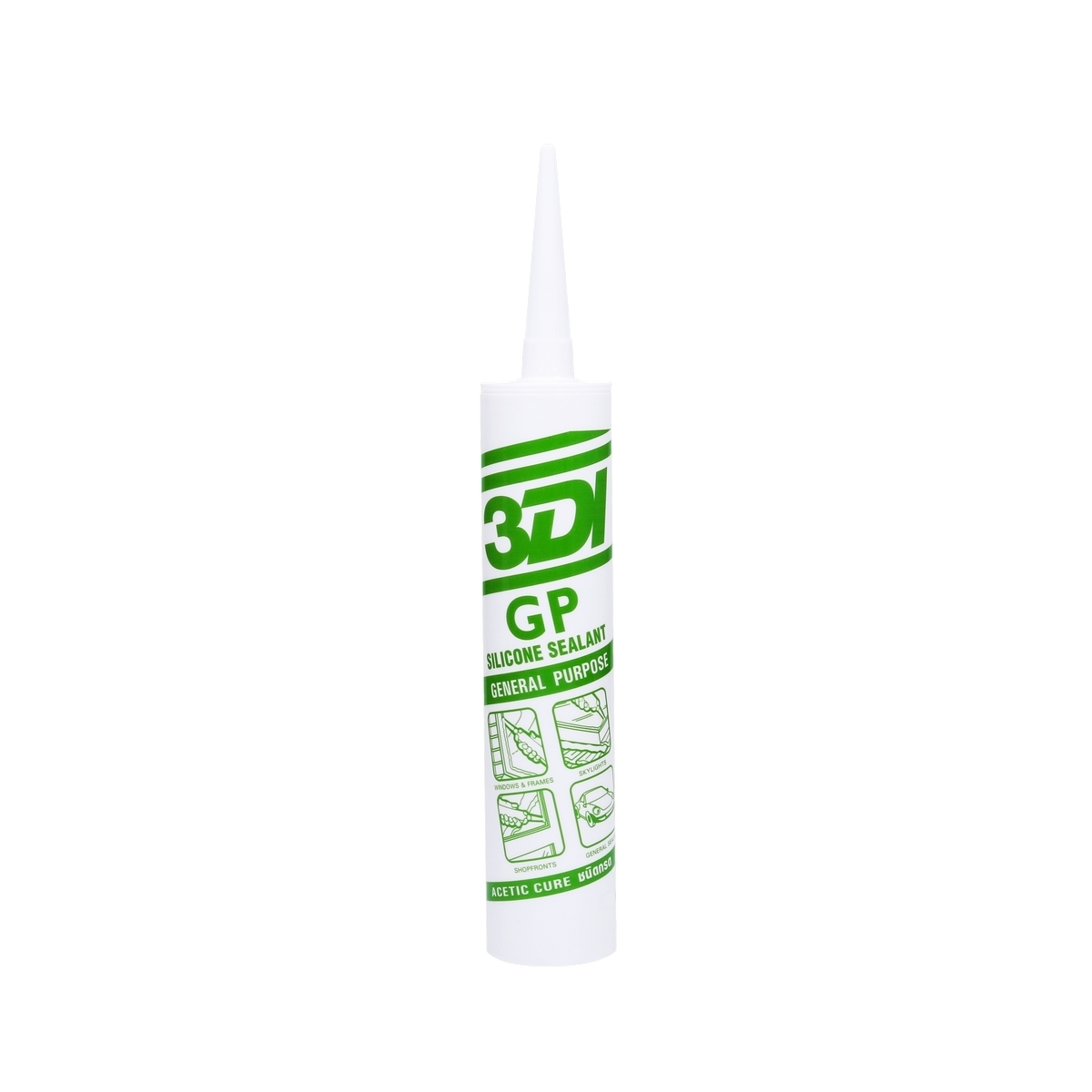 ซิลิโคนยาแนวGPชนิดมีกรด สีดำ 280ML
